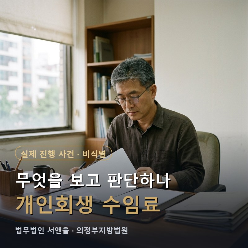 개인회생 수임료, 싼 곳이 정말 유리할까?｜보정 대응까지 확인해야 하는 이유 — 이해를 돕기 위한 연출 이미지